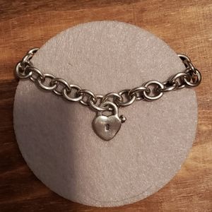 Vintage Tiffany & Co. Heart lock charm bracelet